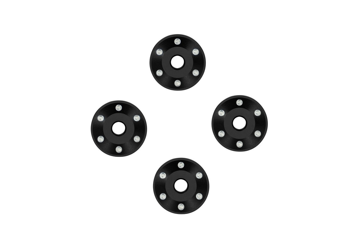 Traxxas 10257-BLK — Traxxas 10257-BLK Black Aluminum Wheel Washers (4)