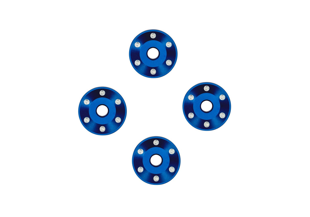 Traxxas 10257-BLUE — Traxxas 10257-BLUE Blue Aluminum Wheel Washers (4)