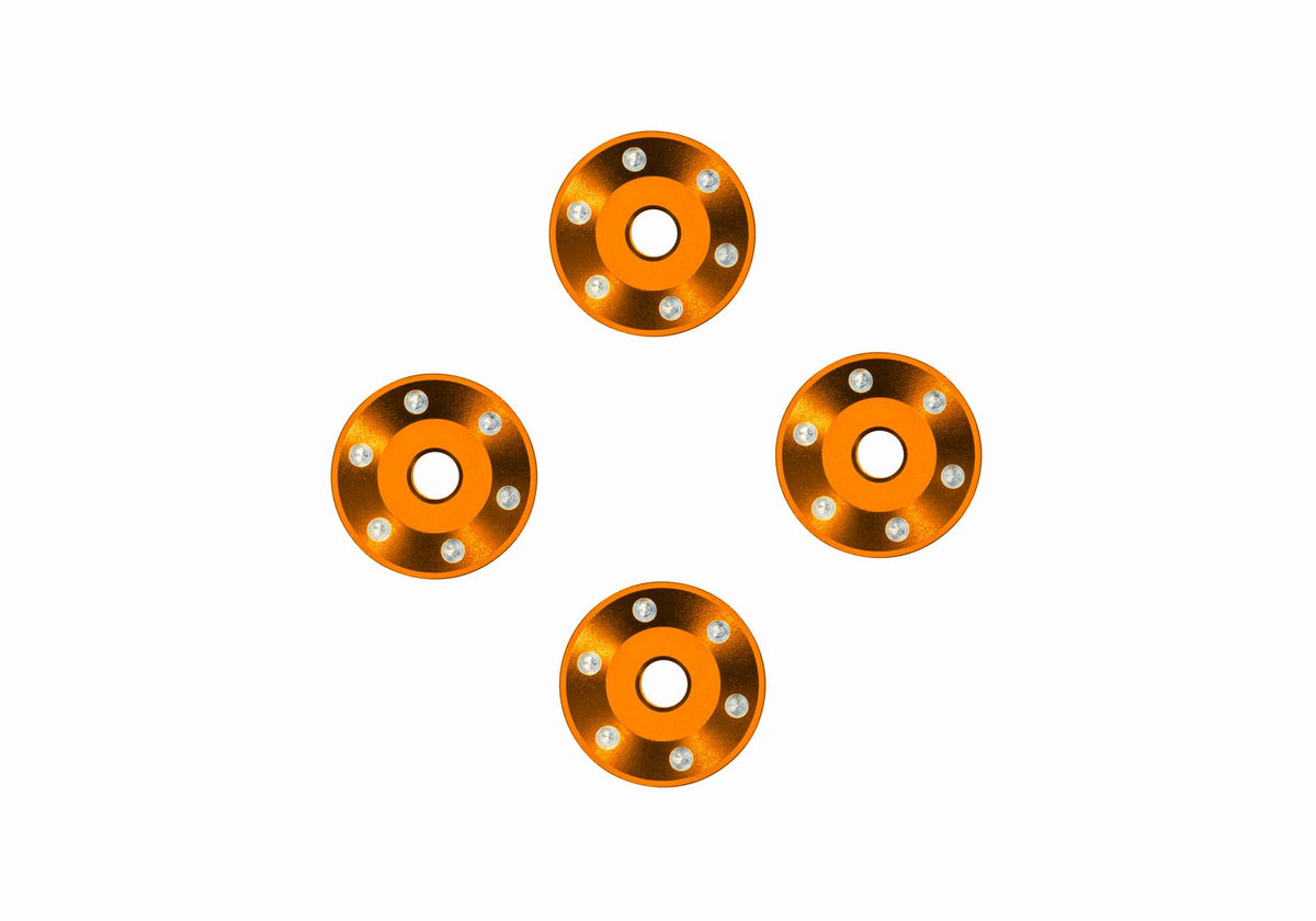Traxxas 10257-ORNG — Traxxas 10257-ORNG Orange Aluminum Wheel Washers (4)
