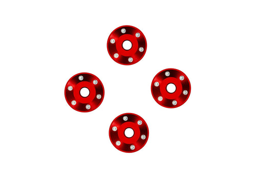 Traxxas 10257-RED — Traxxas 10257-RED Red Aluminum Wheel Washers (4)