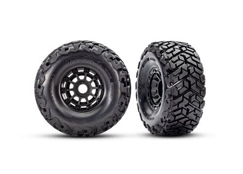 Traxxas 10272 — Traxxas 10272 Black Wheels w/ Maxx SC Belted Tires (2)