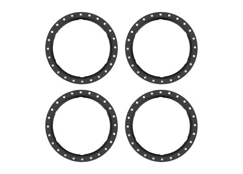 Traxxas 10276-BLK — Traxxas 10276-BLK Pro Scale Black Aluminum Beadlock Rings (4)