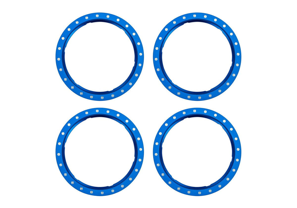 Traxxas 10276-BLUE — Traxxas 10276-BLUE Pro Scale Blue Aluminum Beadlock Rings (4)