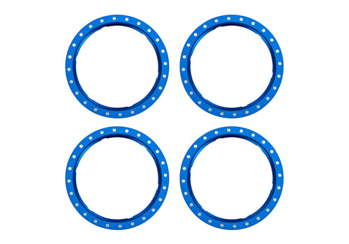 Traxxas 10276-BLUE — Traxxas 10276-BLUE Pro Scale Blue Aluminum Beadlock Rings (4)
