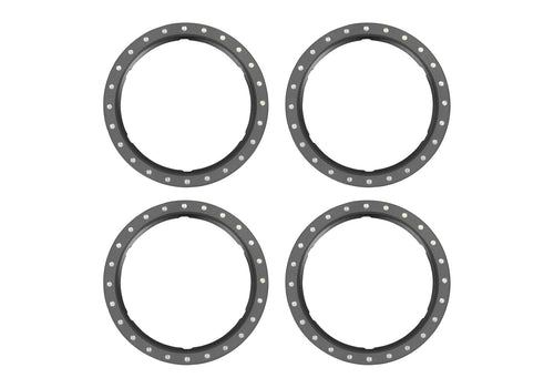 Traxxas 10276-GRAY — Traxxas 10276-GRAY Pro Scale Gray Aluminum Beadlock Rings (4)