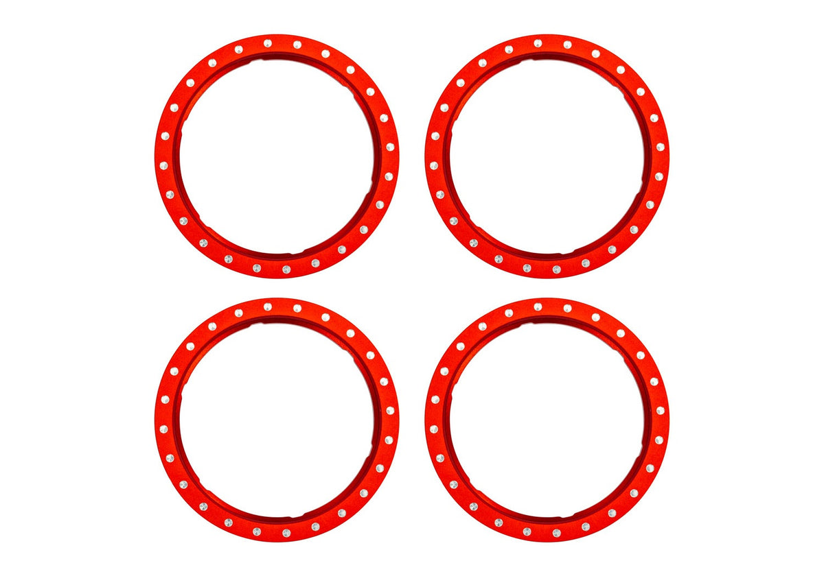 Traxxas 10276-RED — Traxxas 10276-RED Pro Scale Red Aluminum Beadlock Rings (4)