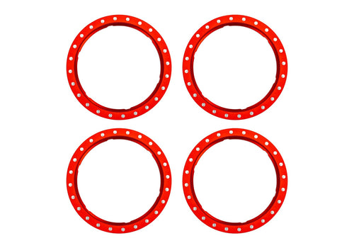 Traxxas 10276-RED — Traxxas 10276-RED Pro Scale Red Aluminum Beadlock Rings (4)