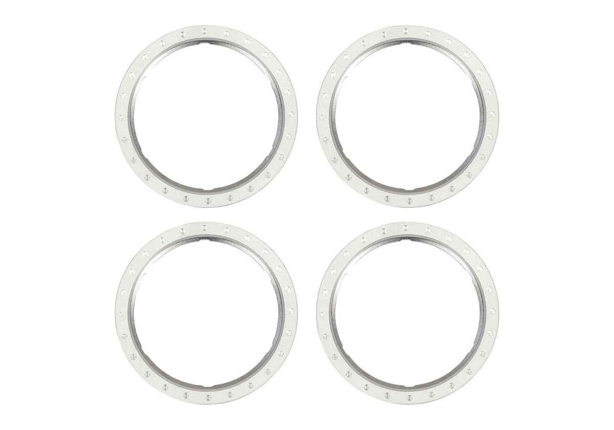 Traxxas 10276-SLVR — Traxxas 10276-SLVR Pro Scale Silver Aluminum Beadlock Rings (4)