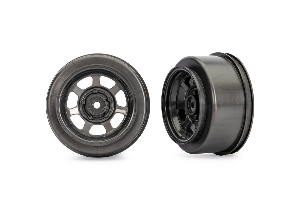 Traxxas 10472X — Traxxas 10472X Dirt Oval Gray Rear Wheels (2)