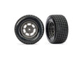 Traxxas 10473X — Traxxas 10473X Dirt Oval Gray Front Wheels w/ Hoosier Tires (2)