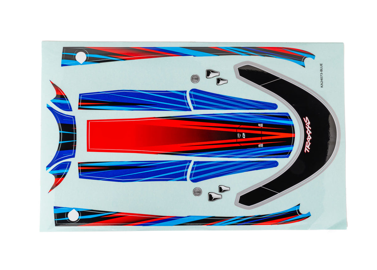 Traxxas 10699-BLUE — Traxxas 10699-BLUE Disruptor Hatch Blue Decal Set