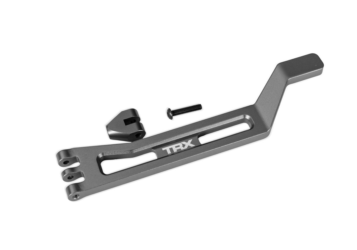 Traxxas 10726-GRAY — Traxxas 10726-GRAY Gray Aluminum Battery Hold-Down Strap w/ Post