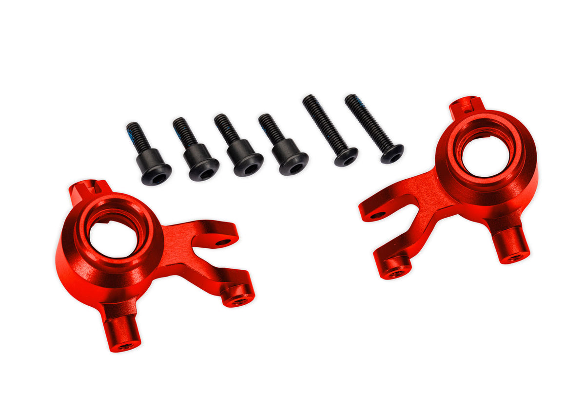 Traxxas 10734-RED — Traxxas 10734-RED Red Aluminum Steering Blocks (L&R)