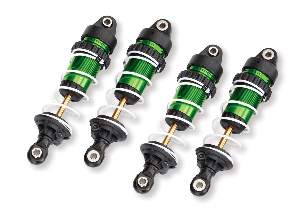 Traxxas 10765-GRN — Traxxas 10765-GRN Green Aluminum Mini GTR Long Shocks & Springs (4)