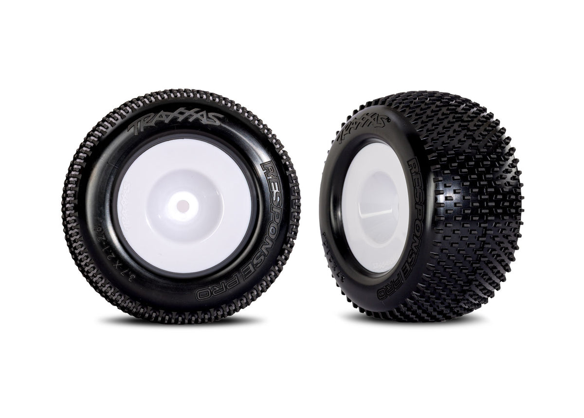 Traxxas 10773-WHT — Traxxas 10773-WHT White Dished Wheels w/ Response Pro Tires (2)