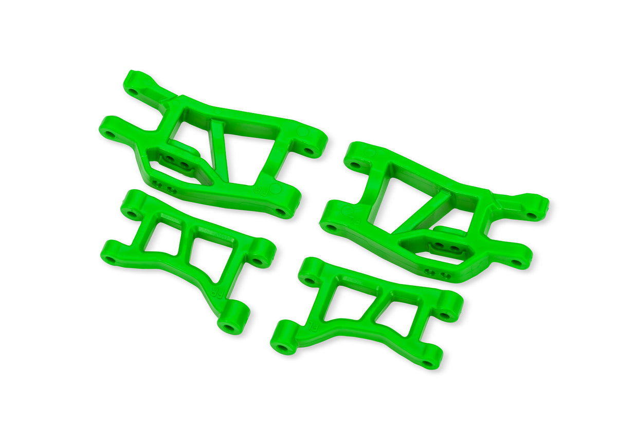 Traxxas 10831-GRN — Traxxas 10831-GRN Green Front Upper & Lower Suspension Arms (L&R)