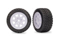 Traxxas 10872-WHT — Traxxas 10872-WHT White Front Mini Rally Wheels with Hard Tires (2)