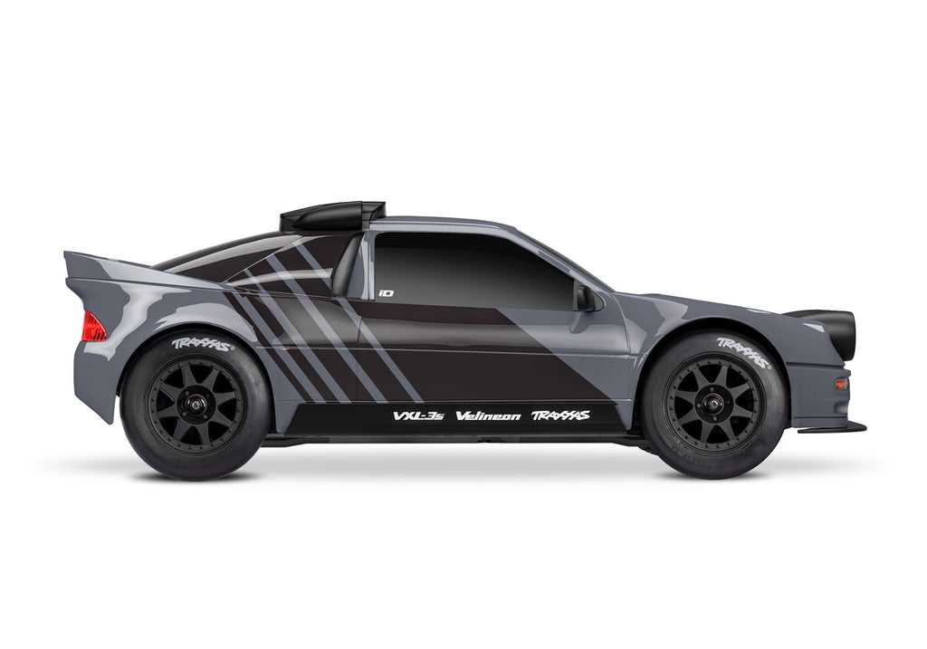 Traxxas 10876-BLK — Traxxas 10876-BLK Black Front Mini Rally Wheels w/ Slick Tires (Hard) (2)