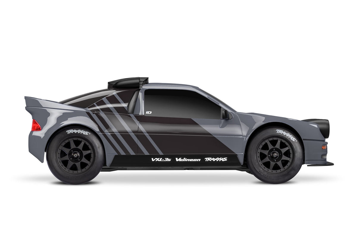 Traxxas 10876-BLK — Traxxas 10876-BLK Black Front Mini Rally Wheels w/ Slick Tires (Hard) (2)