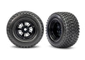 Traxxas 10947 — Traxxas 10947 Black Rear Funco Wheels & Gravix Tires (2)