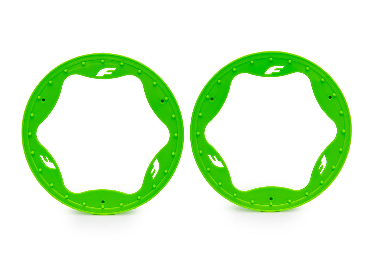 Traxxas 10948-GRN — Traxxas 10948-GRN 4.3" Green Funco Rear Beadlock Rings (2)