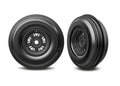 Traxxas 10971 — Traxxas 10971 Funco Black Front Wheels & Ribbed Tires (2)