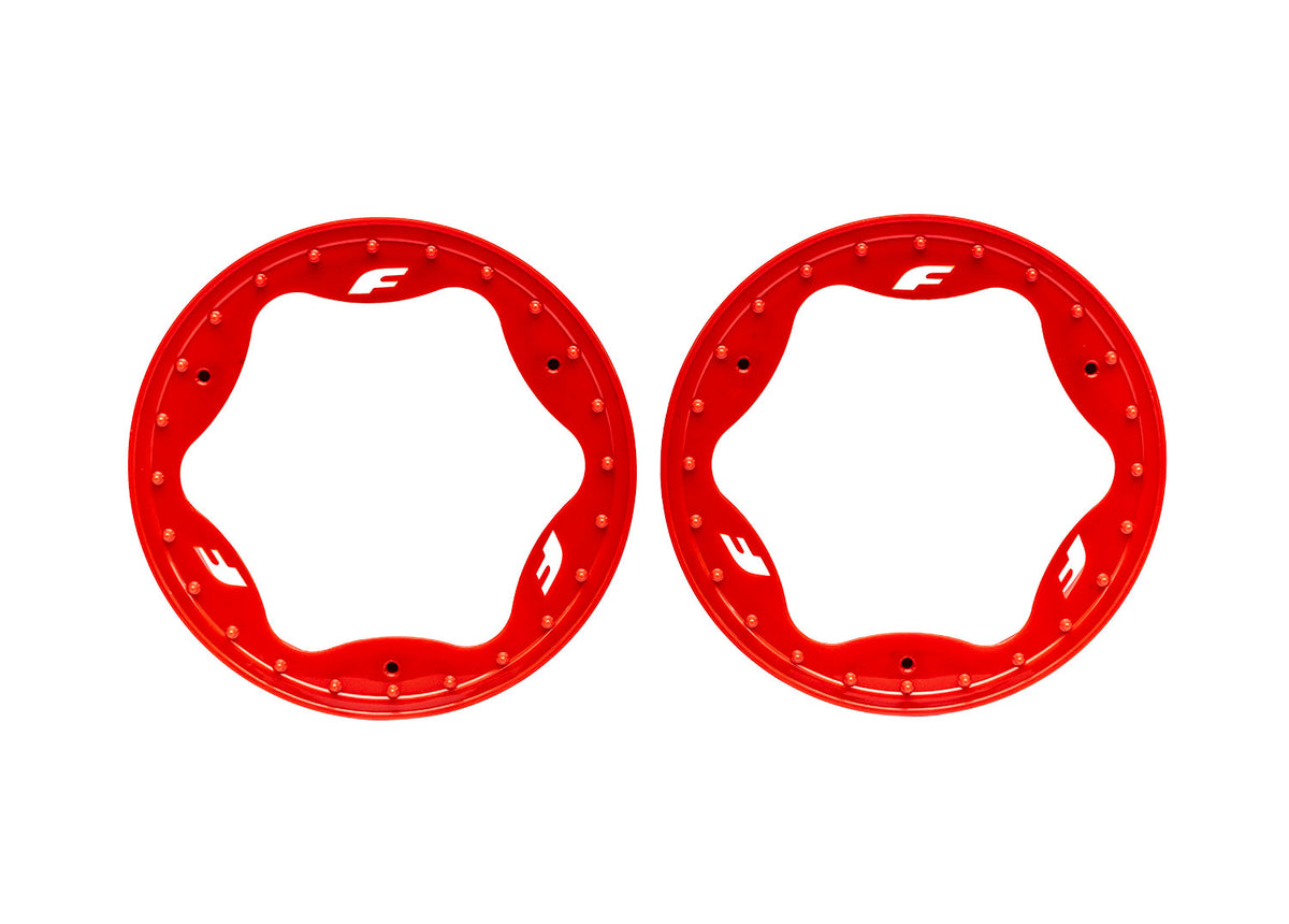 Traxxas 10976-RED — Traxxas 10976-RED 3.5" Red Funco Front Beadlock Rings (2)
