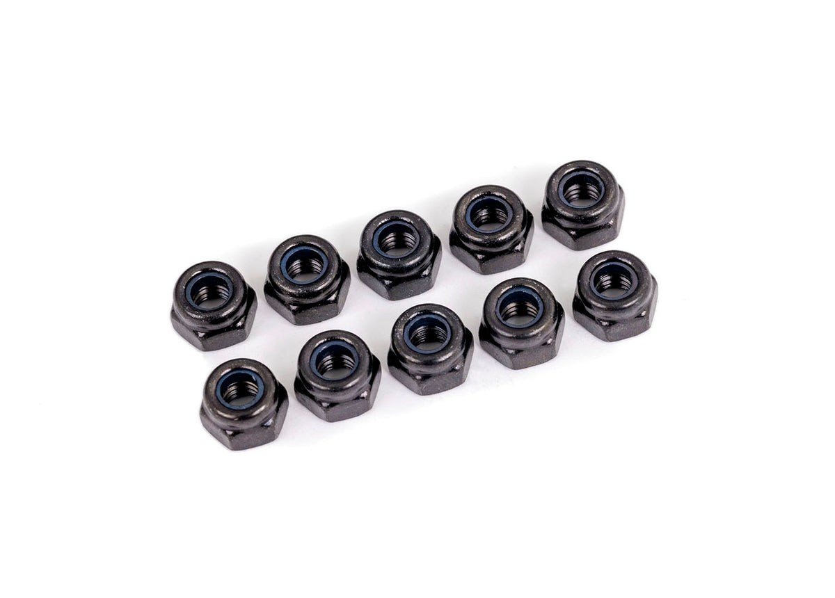 Traxxas 1748 — Traxxas 1748 4 mm Black Nylon Lock Nuts (10)