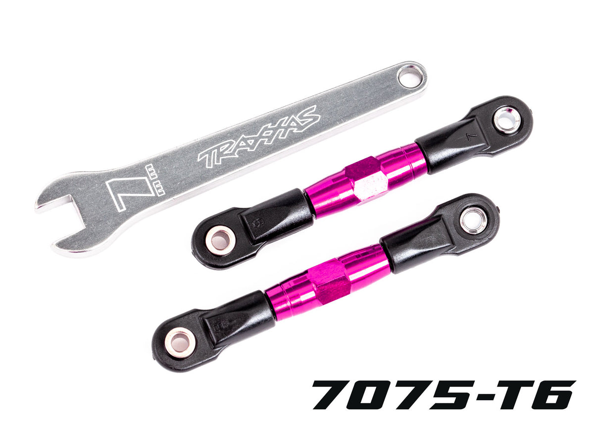 Traxxas 2443P — Traxxas 2443P TUBES 56 mm Pink Aluminum Rear Camber Links (2)