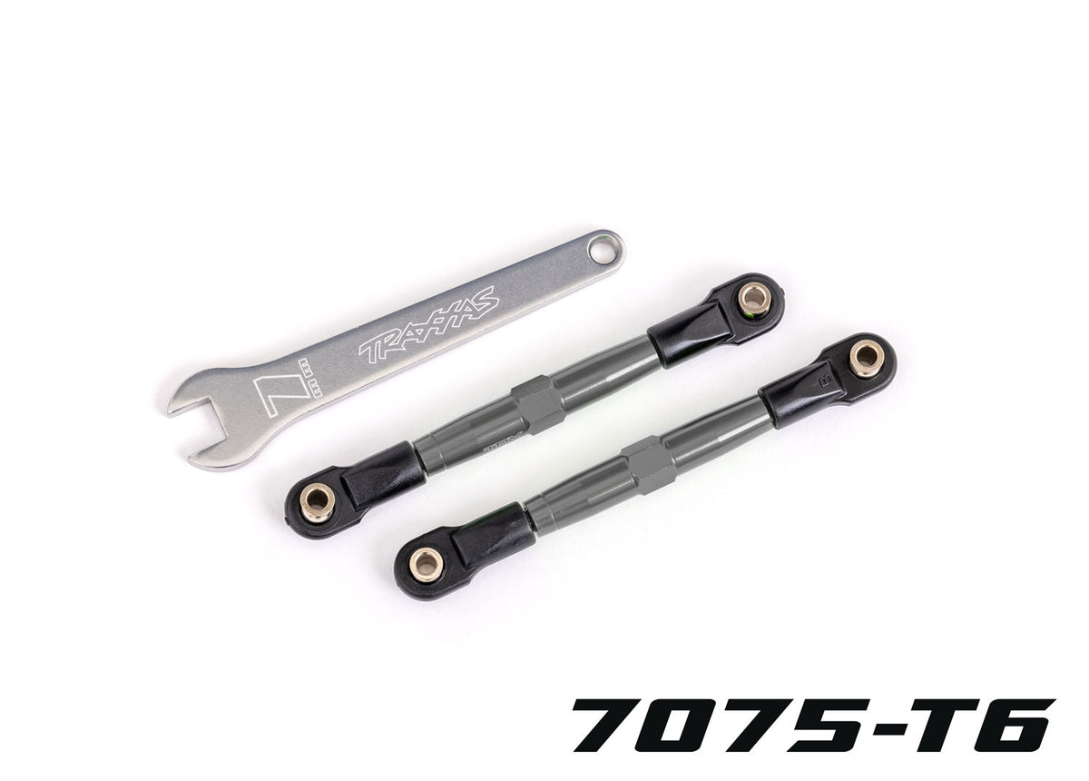 Traxxas 2445A — Traxxas 2445A TUBES 75 mm Gray Aluminum Front Toe Links (2)