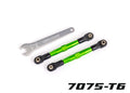 Traxxas 2445G — Traxxas 2445G TUBES 75 mm Green Aluminum Front Toe Links (2)
