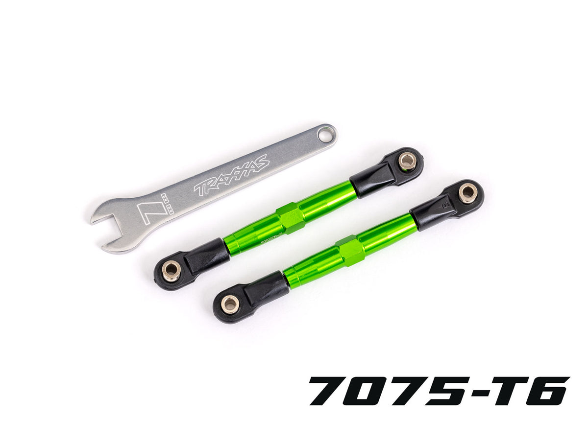 Traxxas 2445G — Traxxas 2445G TUBES 75 mm Green Aluminum Front Toe Links (2)