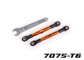 Traxxas 2445T — Traxxas 2445T TUBES 75 mm Orange Aluminum Front Toe Links (2)