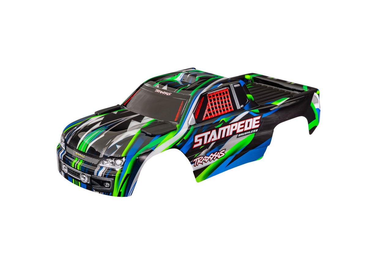 Traxxas 3620-GRN — Traxxas 3620-GRN Stampede 2WD Green Clipless Body