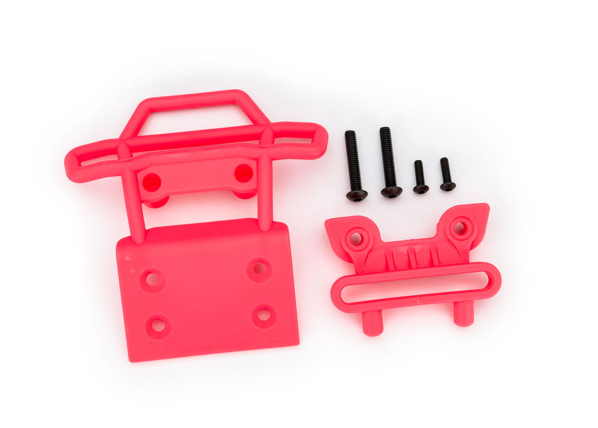 Traxxas 3621-PINK — Traxxas 3621-PINK Pink Front Bumper and Bumper Mount