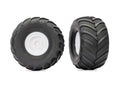 Traxxas 3663-WHT — Traxxas 3663-WHT White Monster Truck Wheels & Terra Groove Tires (2)