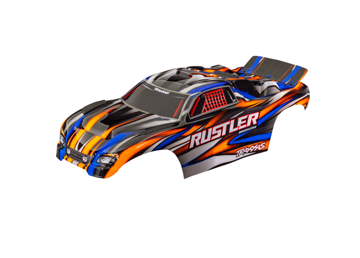 Traxxas 3721-ORNG — Traxxas 3721-ORNG Rustler 2WD Orange Clipless Body