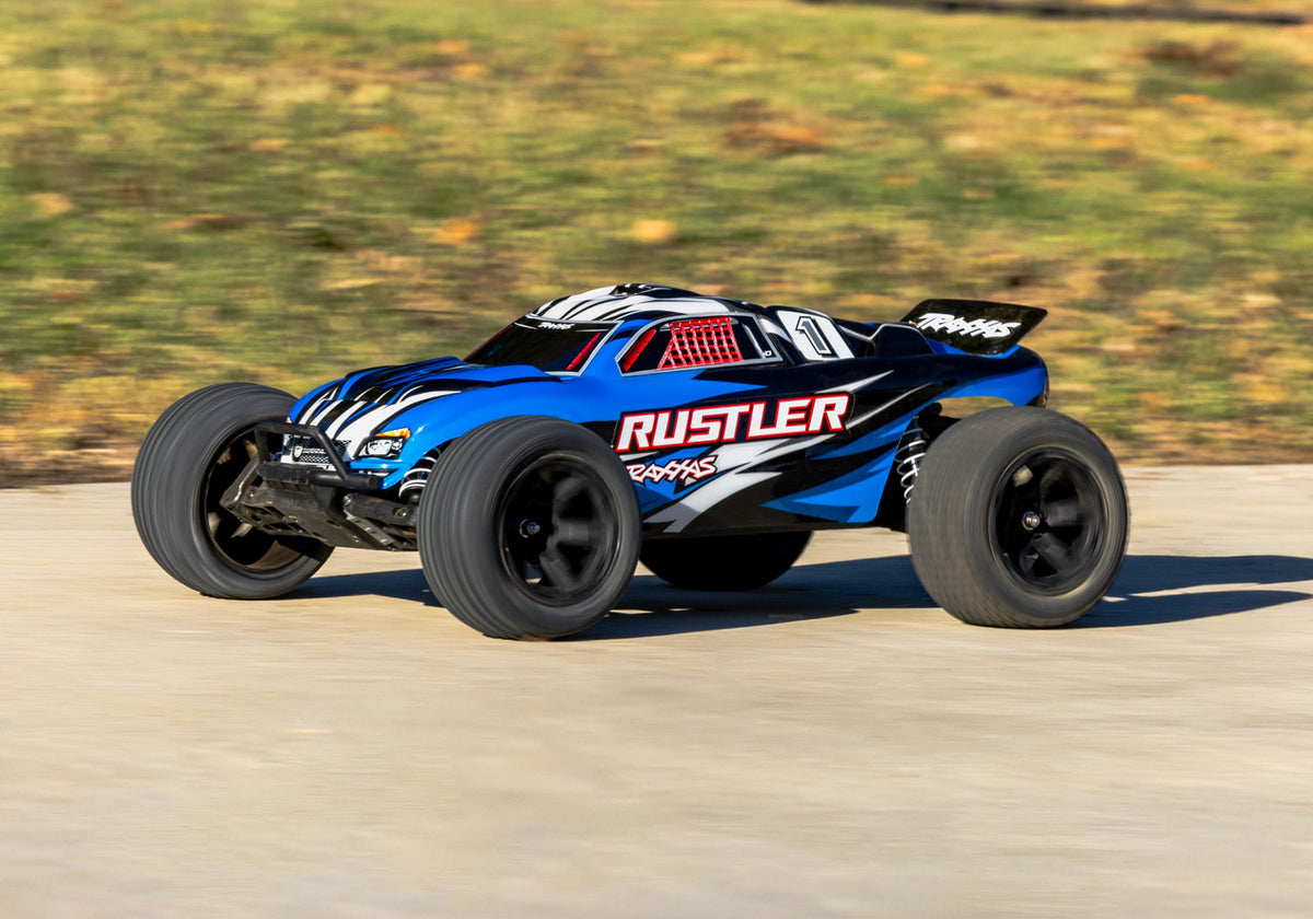 Traxxas 37254-8-BLUEX — Traxxas 37254-8-BLUEX Rustler 2WD XL-5 w/Battery