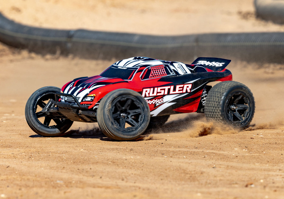 Traxxas 37254-8-REDX — Traxxas 37254-8-REDX Rustler 2WD XL-5 w/Battery