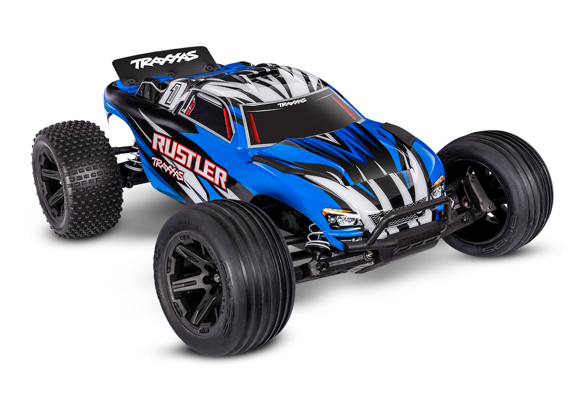 Traxxas 37254-8-BLUEX — Traxxas 37254-8-BLUEX Rustler 2WD XL-5 w/Battery