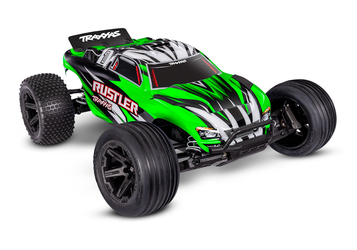 Traxxas 37254-8-GRNX — Traxxas 37254-8-GRNX Rustler 2WD XL-5 w/Battery