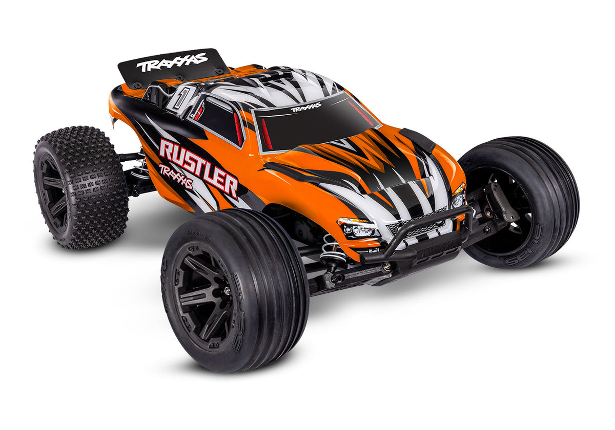 Traxxas 37254-8-ORNGX — Traxxas 37254-8-ORNGX Rustler 2WD XL-5 w/Battery