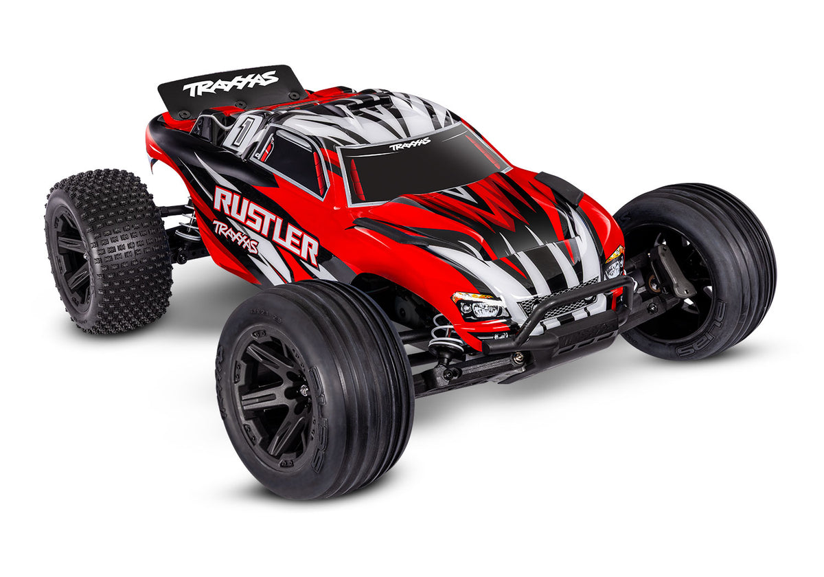 Traxxas 37254-8-REDX — Traxxas 37254-8-REDX Rustler 2WD XL-5 w/Battery