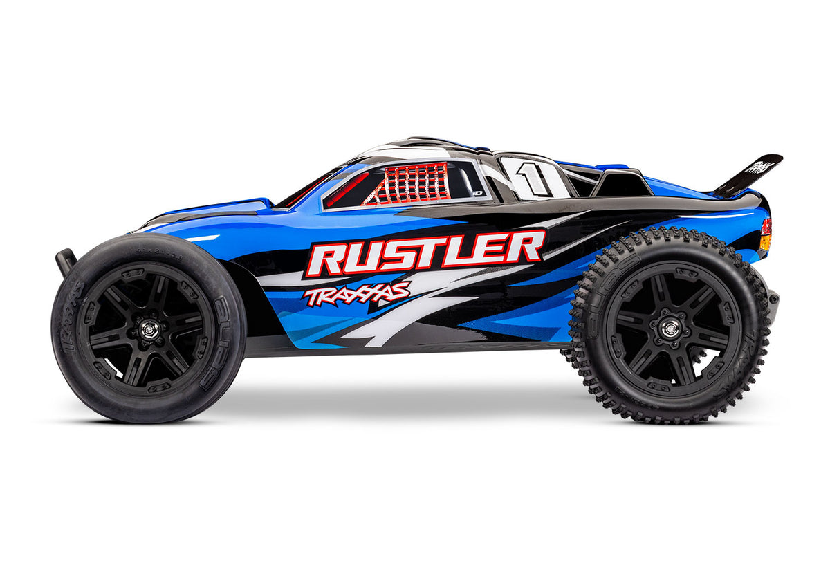 Traxxas 37254-8-BLUEX — Traxxas 37254-8-BLUEX Rustler 2WD XL-5 w/Battery