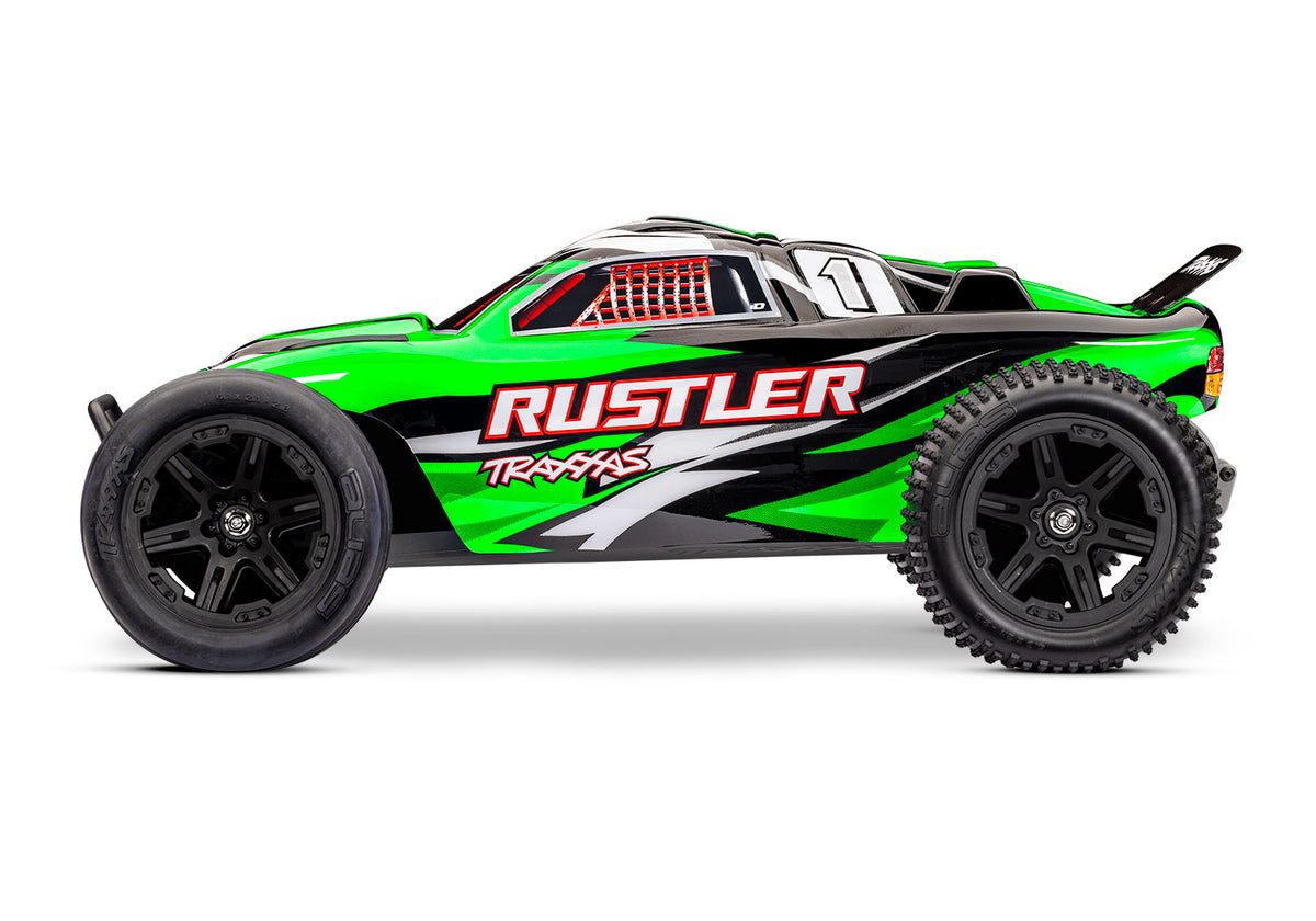 Traxxas 37254-8-GRNX — Traxxas 37254-8-GRNX Rustler 2WD XL-5 w/Battery