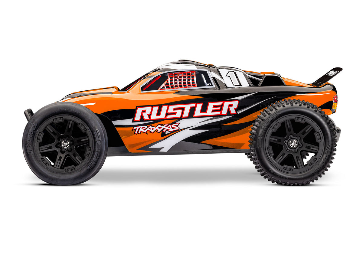 Traxxas 37254-8-ORNGX — Traxxas 37254-8-ORNGX Rustler 2WD XL-5 w/Battery