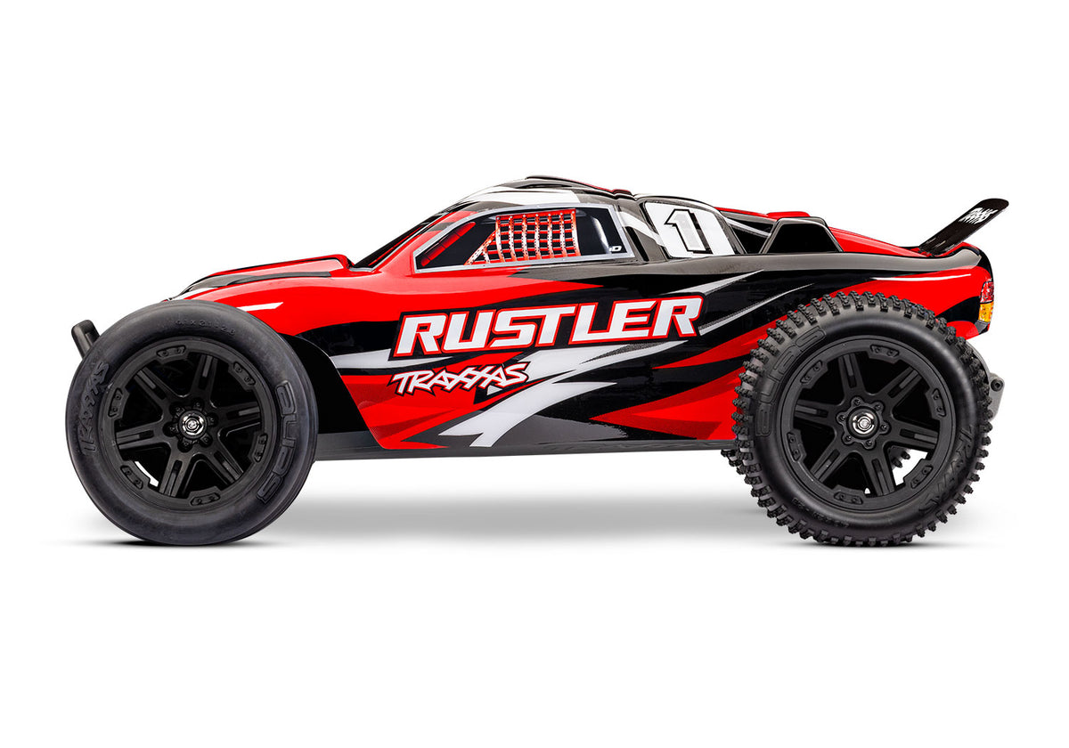 Traxxas 37254-8-REDX — Traxxas 37254-8-REDX Rustler 2WD XL-5 w/Battery
