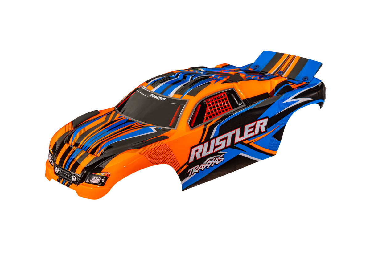 Traxxas 3734-ORNG — Traxxas 3734-ORNG Rustler 2WD Orange Clipless Body
