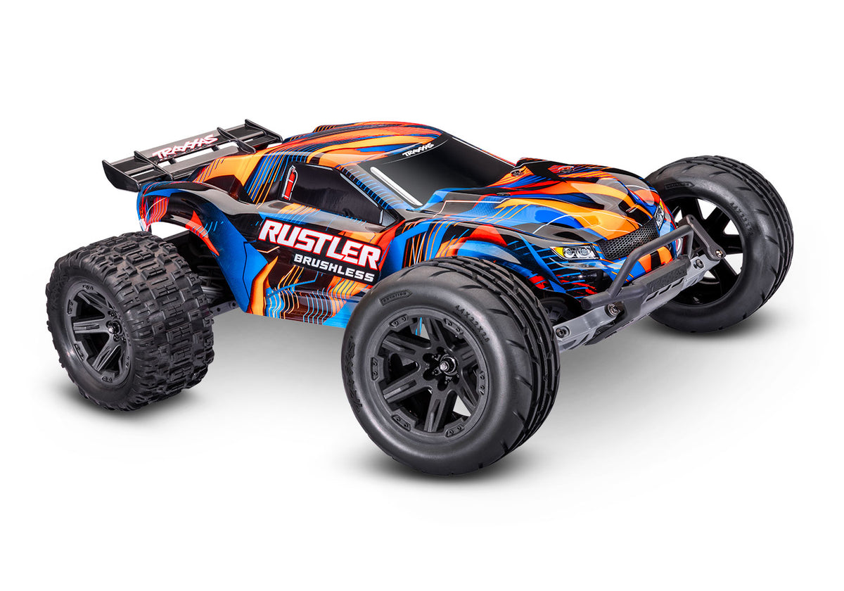 Traxxas 37454-4-ORNG — Traxxas 37454-4-ORNG Rustler 2WD Brushless