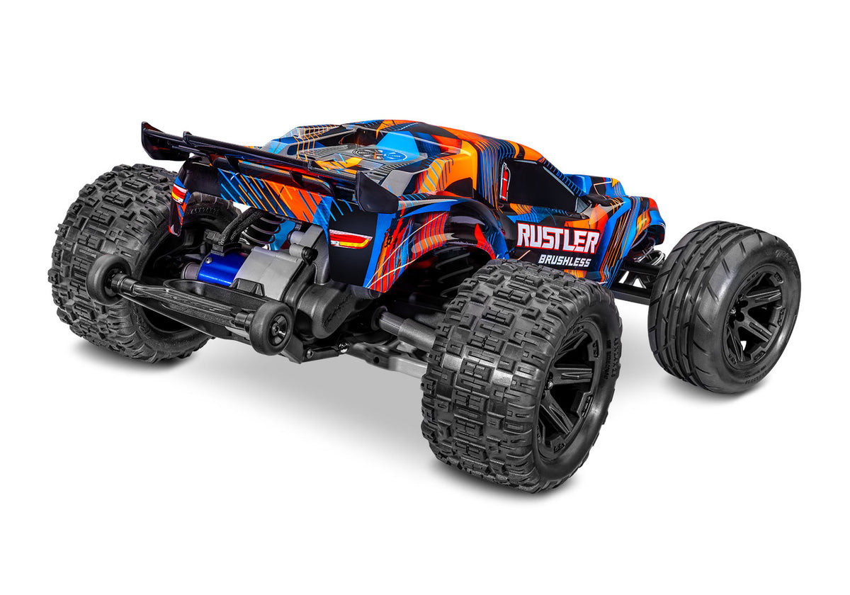 Traxxas 37454-4-ORNG — Traxxas 37454-4-ORNG Rustler 2WD Brushless